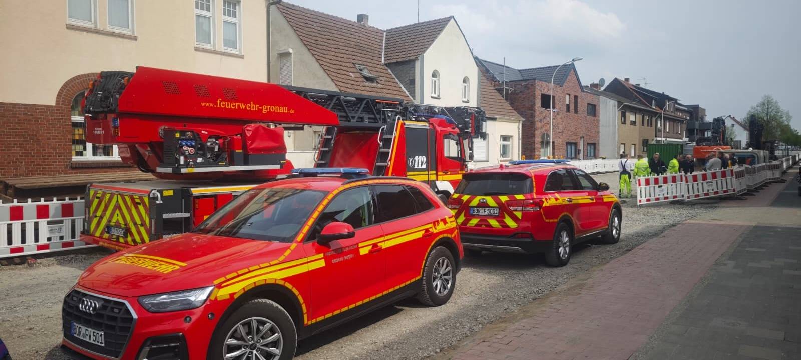 Feuerwehreinsatz: Abgesackter Hausgiebel Gronau